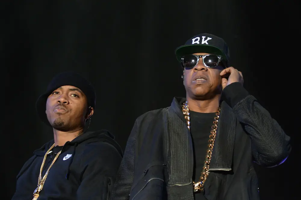 Nas and Jay-Z performing at Coachella 2014.